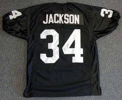 Bo Jackson Oakland Raiders NFL Hand Signed Authentic Black Home Jersey