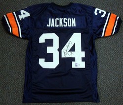 Bo Jackson Auburn Tigers NCAA Hand Signed Authentic Blue Home Jersey