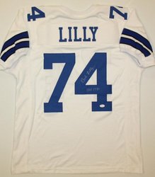 Bob Lilly Dallas Cowboys NFL Hand Signed Authentic Style White Jersey