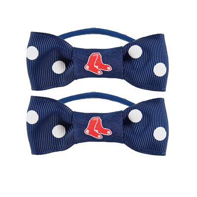 Boston Red Sox MLB Bow Pigtail Holder