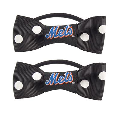 New York Mets MLB Bow Pigtail Holder