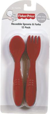 Fisher Price Fork & Spoon Set - 12 pieces Case Pack 6