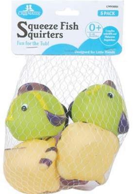 Cribmates Squeeze Fish Squirters 5 Pack Case Pack 4