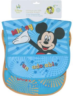 Disney Mickey Waterproof Bib - 2 Pack Case Pack 6
