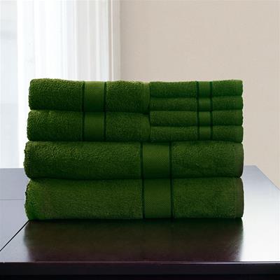Lavish Home 8 Piece 100% Egyptian Cotton Bath Towel Set - Green