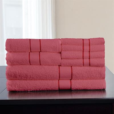 Lavish Home 8 Piece 100% Egyptian Cotton Bath Towel Set - Rose