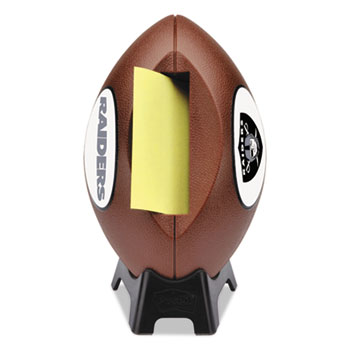 Football Shaped Pop-up Note Dispenser, 3" x 3", Oakland Raiders