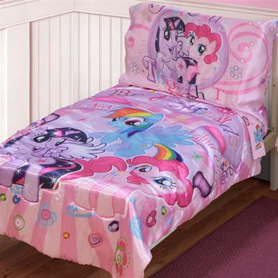 My Little Pony Toddler Bedding Set Satin Best Friends Bed