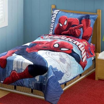 Marvel Spiderman Toddler Bedding Set Above City Superhero