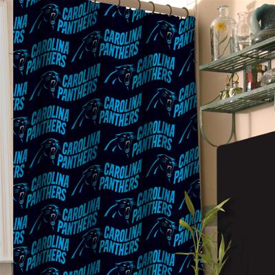 NFL Panthers Shower Curtain Football Logo Bath Accessory