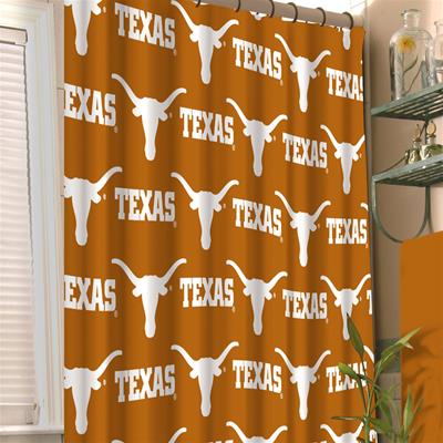 NCAA Texas Longhorns Shower Curtain College Bath Accessory