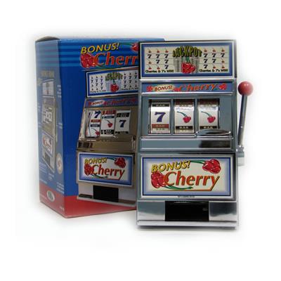 Cherry Bonus Slot Machine bank W/ Spinning reels