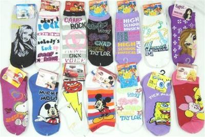 Licensed Cartoon Socks Case Pack 120