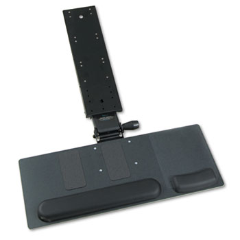 Ergo-Comfort Articulating Keyboard/Mouse Platform, 28w x 11-3/4d, Black Granite