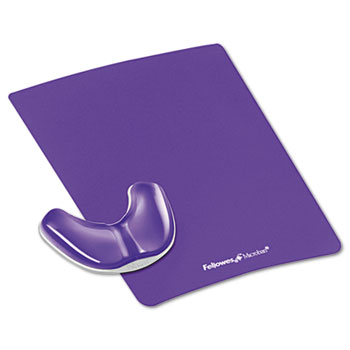 Gel Gliding Palm Support w/Mouse Pad, Purple