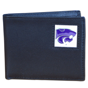 Kansas St. Wildcats  Leather Bi-fold Wallet in Gift Box
