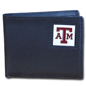Texas A & M Aggies Leather Bi-fold Wallet in Gift Box