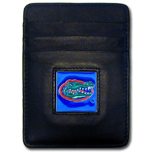 Florida Gators Leather Money/Clip Carholder
