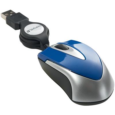 VERBATIM 97249 Optical Mini Travel Mouse (Blue)