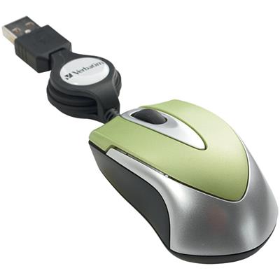 VERBATIM 97254 Optical Mini Travel Mouse (Green)